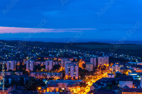 фотографія Landscape over Miskolc at night