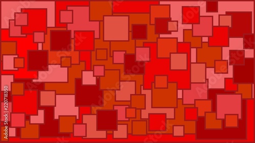 Squares in various shades of red background - Illustration, 
Illustration with squares, 
Red squares background