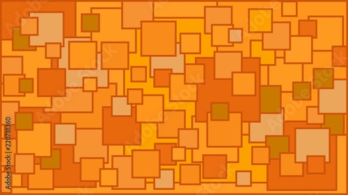 Squares in various shades of orange background - Illustration, 
Illustration with squares, 
Orange squares background