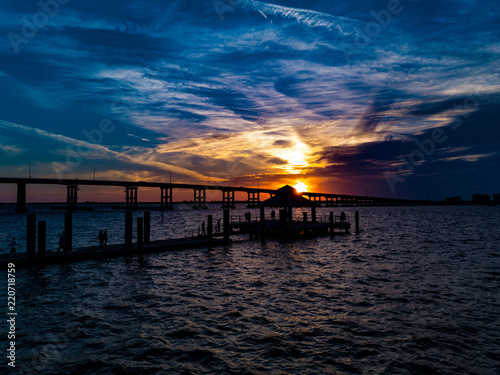 Ft Myers Harbor sunset     high resolution drone photos of Fort Myers Florida Harbor sunset home of gorgeous sunsets on the harbor