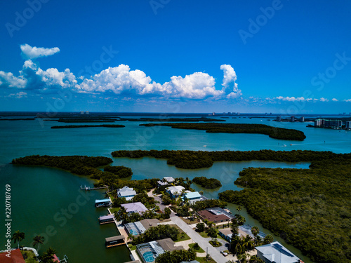 Ft Myers Beach Estero Florida – high resolution drone photos of Fort Myers Beach and Estero Florida home of gorgeous sunsets on the Gulf of Mexico photo
