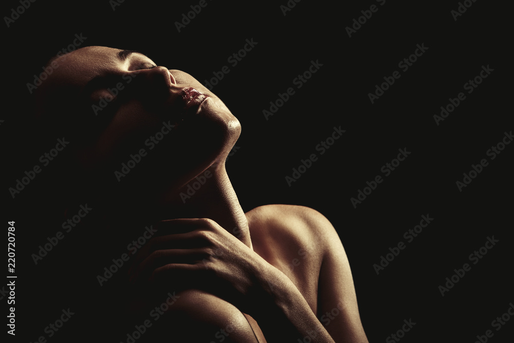 sensual aroused woman - obrazy, fototapety, plakaty 