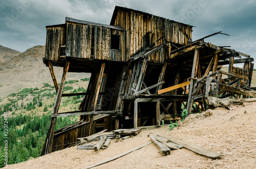 Historic Mill at High Elevation in Colorado on Stormy Day