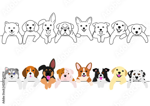 cute pups border set © Studio Ayutaka
