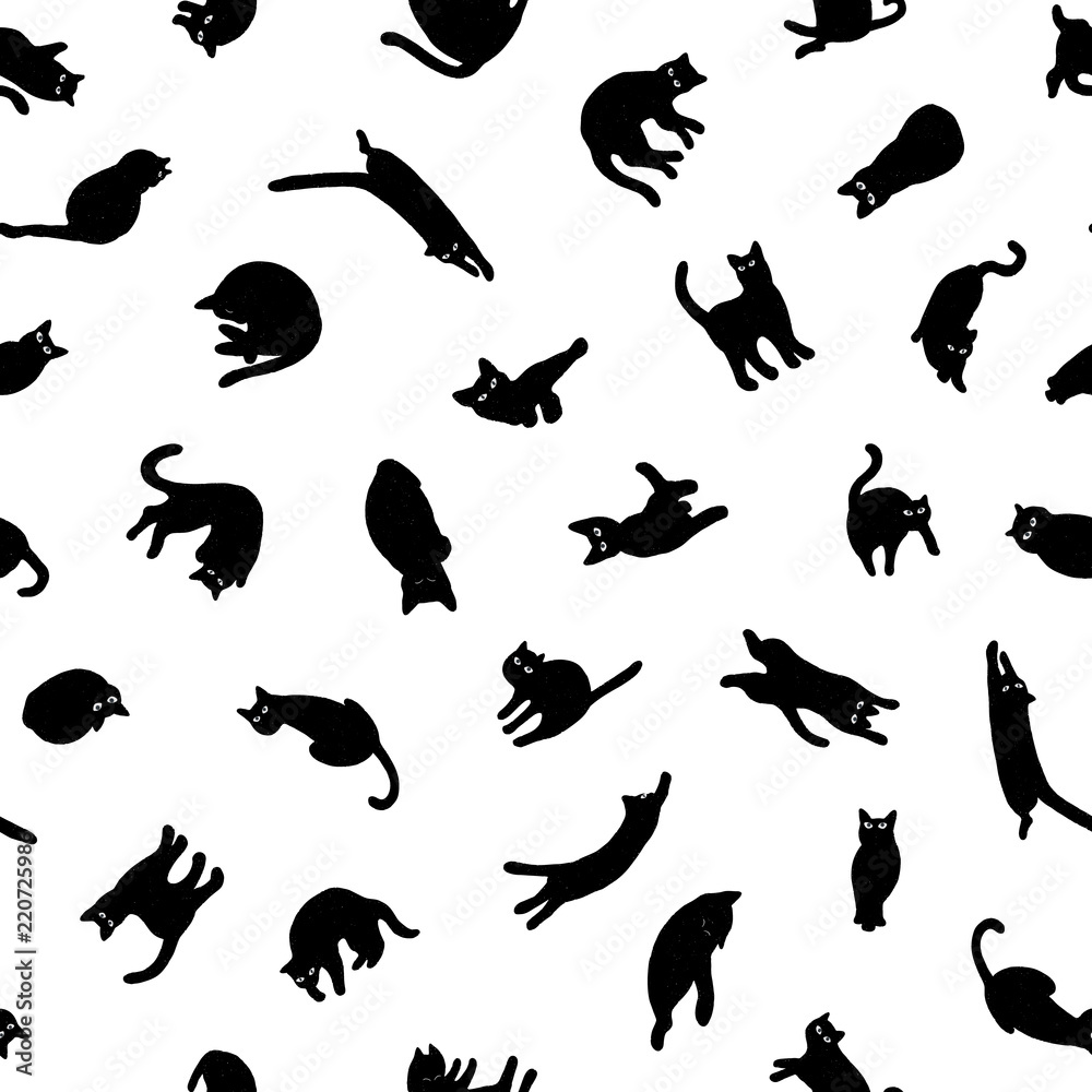 Obraz premium 可愛いネコのパターン