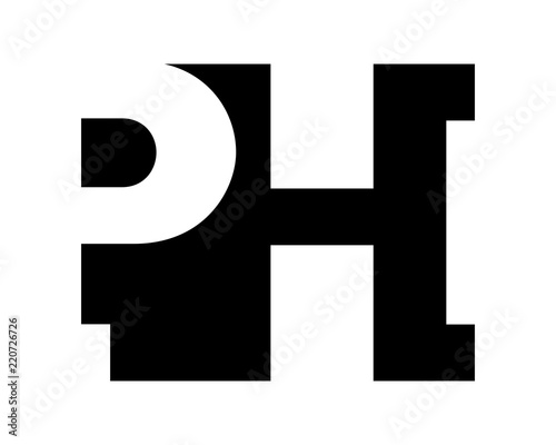 black silhouette initial typography alphabet font typeset logotype image vector icon