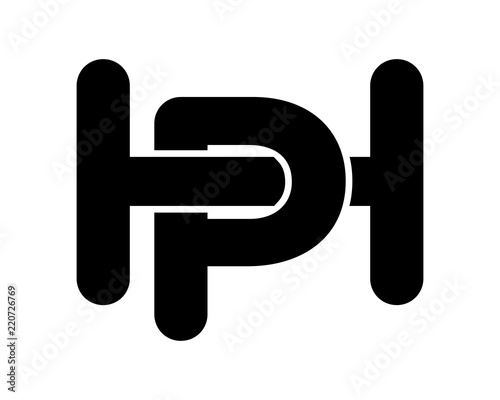black silhouette initial typography alphabet font typeset logotype image vector icon