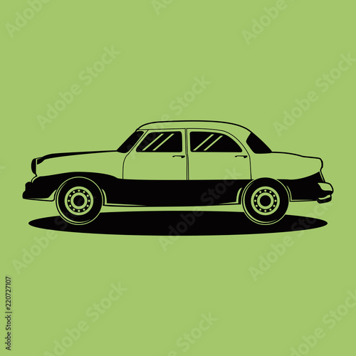 retro classic car vector illustration