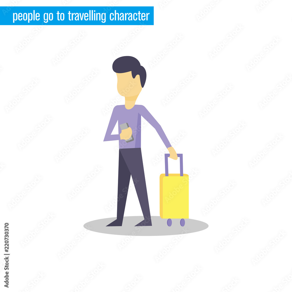 people go to travelling character vector illustration flat design people go to travelling character vector illustration flat design