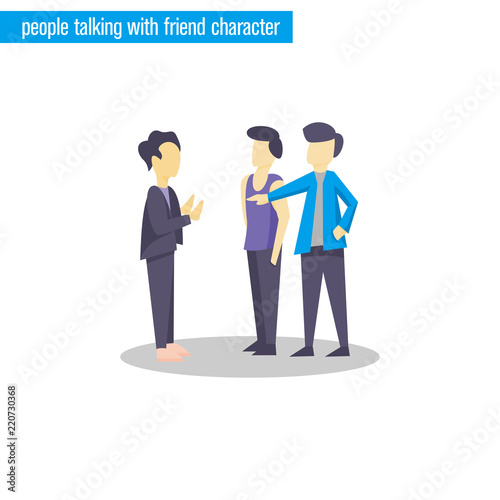 people talking character vector illustration flat design