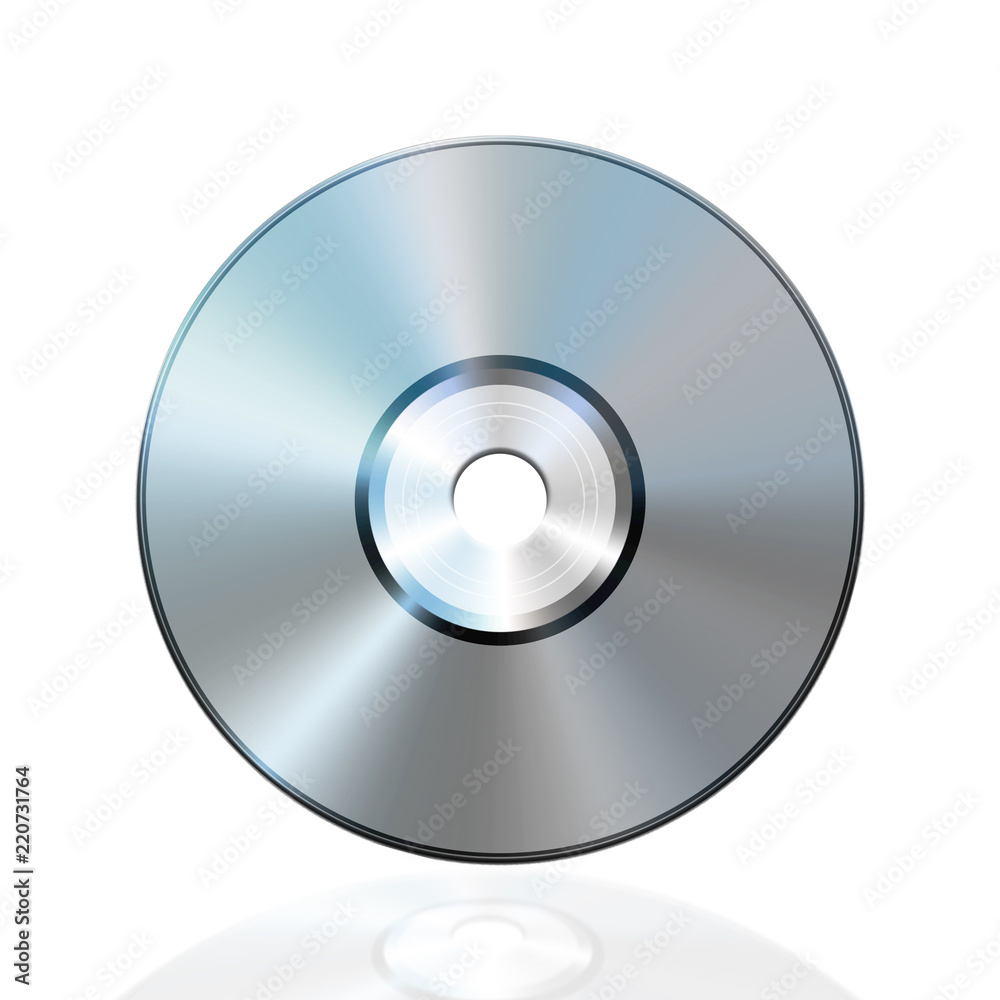 Compact disc isolated on white background