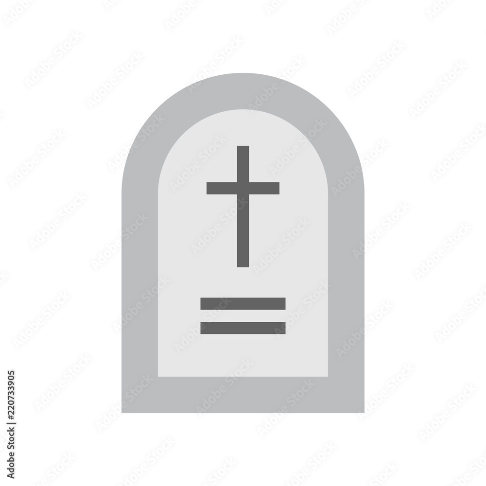 grave stone, Halloween related icon, flat design grave stone, Halloween related icon, flat design