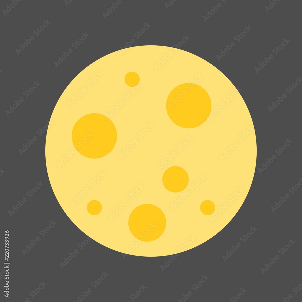 full moon, Halloween related icon, flat design full moon, Halloween related icon, flat design