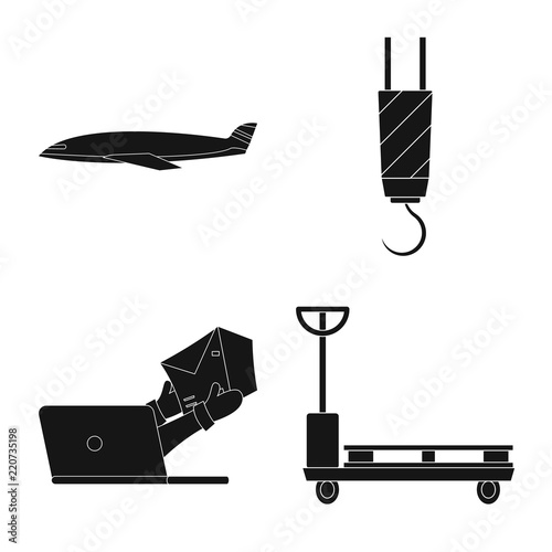 Vector illustration of goods and cargo symbol. Collection of goods and warehouse stock symbol for web.