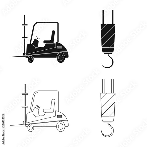 Isolated object of goods and cargo icon. Set of goods and warehouse stock symbol for web.