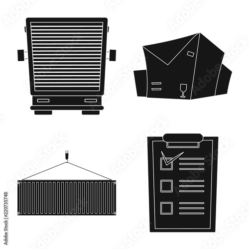 Isolated object of goods and cargo symbol. Set of goods and warehouse vector icon for stock.