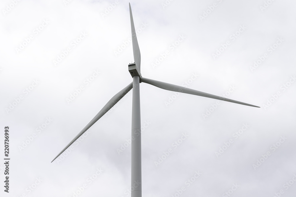 Wind turbines generating electricity, landscape with sky. Wind turbines generating electricity, landscape with sky.
