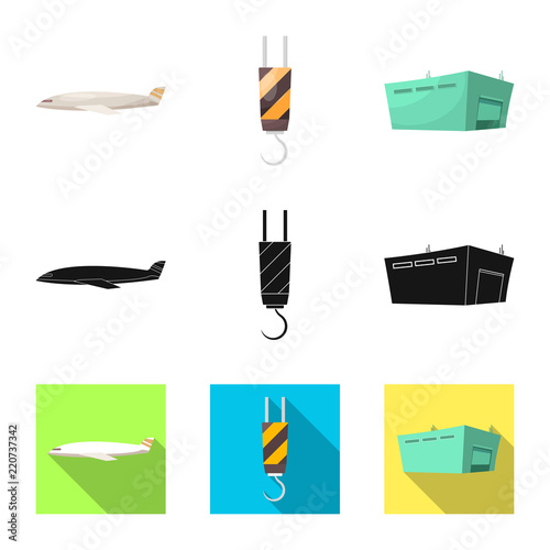 Isolated object of goods and cargo symbol. Collection of goods and warehouse vector icon for stock.