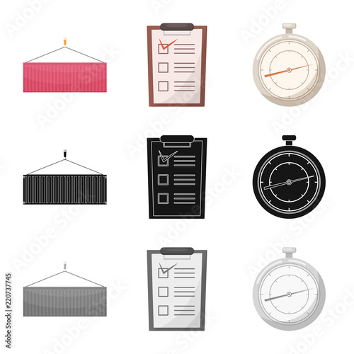 Vector design of goods and cargo icon. Set of goods and warehouse vector icon for stock.
