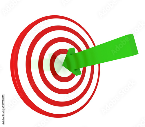 Arrows hitting the center of target - success business concept