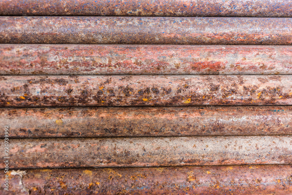 Rusty steel pile Rusty steel pile