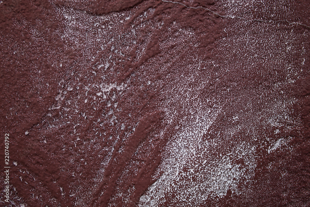 Fototapeta premium Irradiated green paint on rusty iron closeup