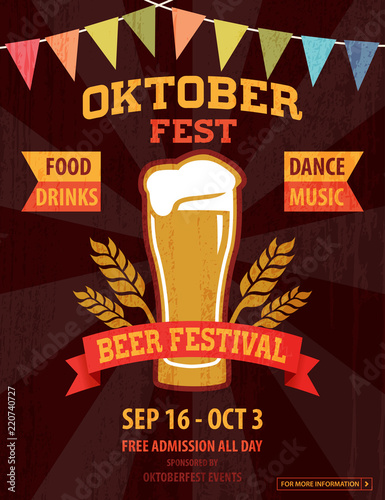 Oktoberfest Beer Festival Celebration Poster