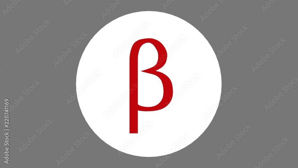 symbol beta in the physic Stock Illustration | Adobe Stock