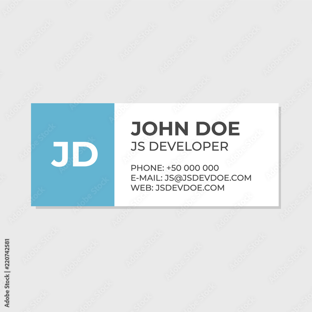 Fototapeta premium Business e-mail signature template. Email contact vector template