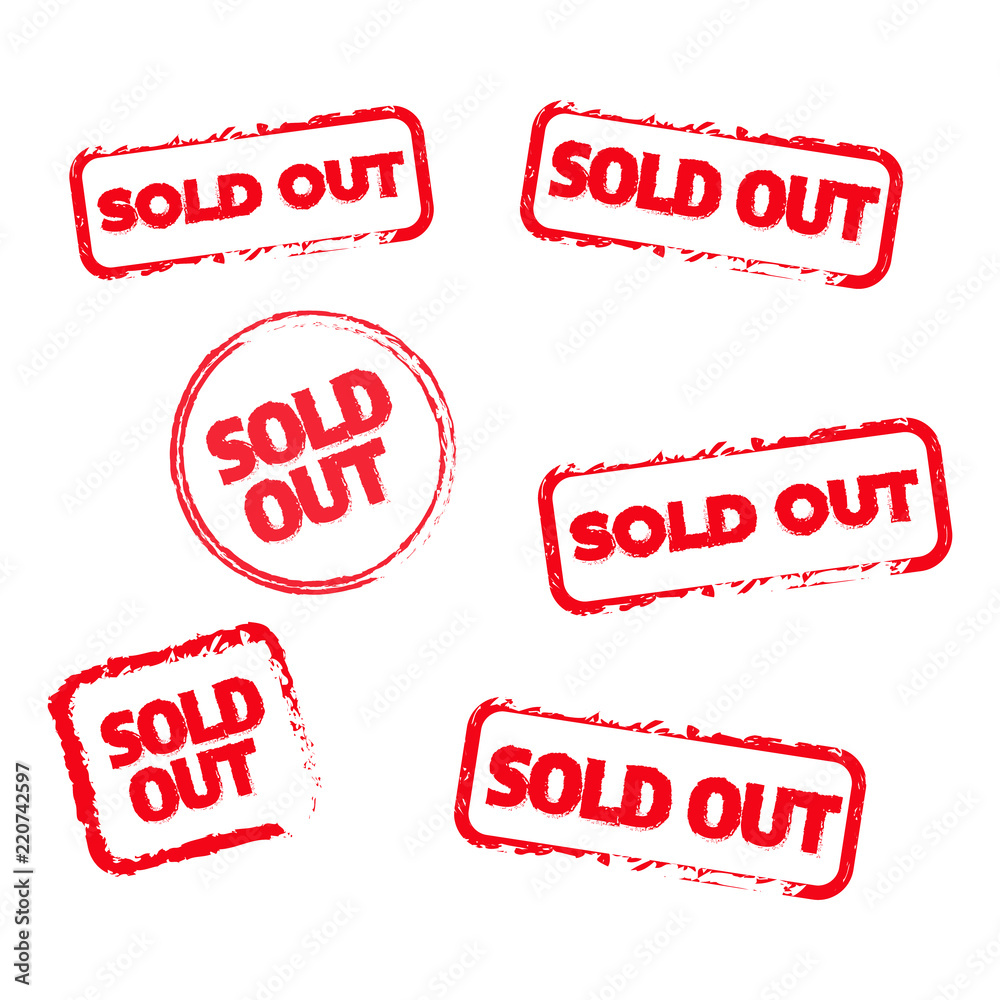 Sold out stamps grunge texture. Colored sold out grunge stamp Sold out stamps grunge texture. Colored sold out grunge stamp