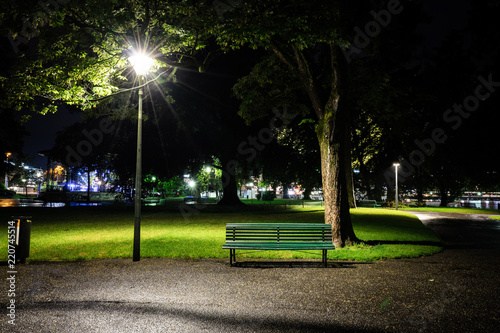 Fototapeta Naklejka Na Ścianę i Meble -  Europe park at night.