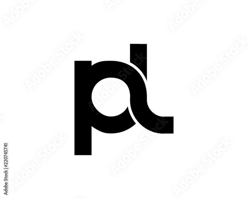 black silhouette initial typography alphabet font typeset logotype image vector icon