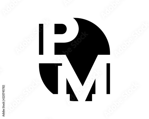 black silhouette initial typography alphabet font typeset logotype image vector icon