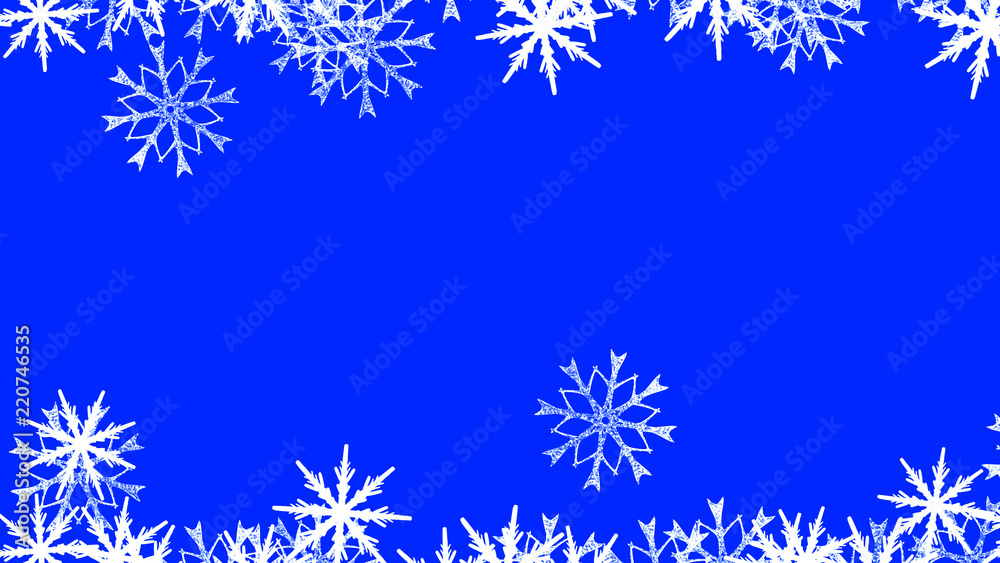 Abstract background with a variety of colorful snowflakes. Big and small. Abstract background with a variety of colorful snowflakes. Big and small.