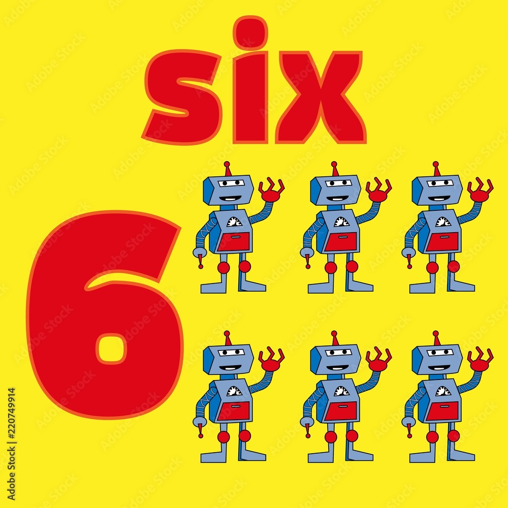 Obraz premium Card number. Mathematics. Education. Vector illustration. worksheet for kids