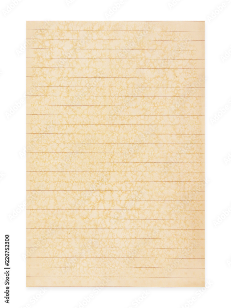 Fototapeta premium rough beige paper Isolated on white background .grunge background texture for design