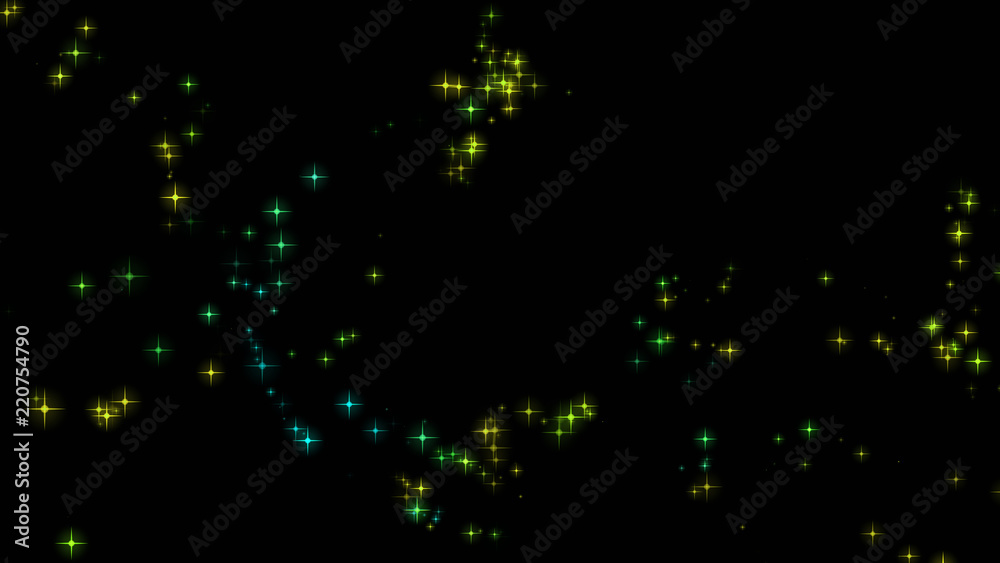 Background with a variety of multicolored stars. Big and small.