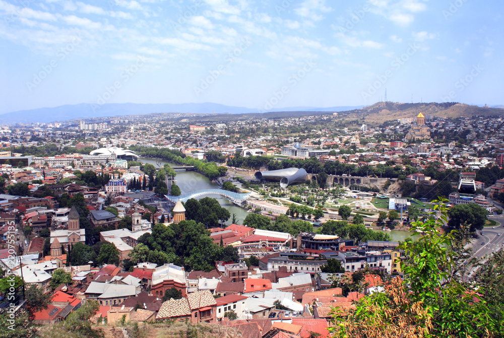 Aerial view on Tbilisi, Georgia