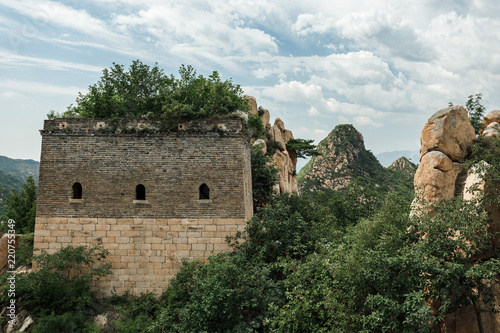 Qinhuangdao, Hebei, China. August 31 of 2018. Landscape view of Great Wall of China. Life and travel in China