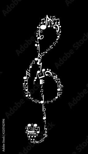 Musical notes. Vector illustration.