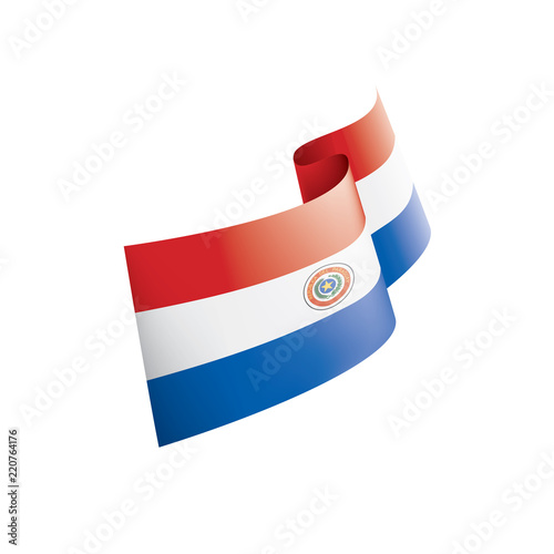 Paraguay flag, vector illustration on a white background