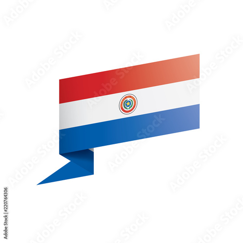 Paraguay flag, vector illustration on a white background
