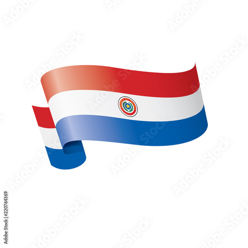 Paraguay flag, vector illustration on a white background