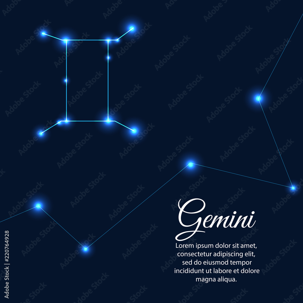 Gemini Horoscope star light abstact vector eps 10 for your design Gemini Horoscope star light abstact vector eps 10 for your design