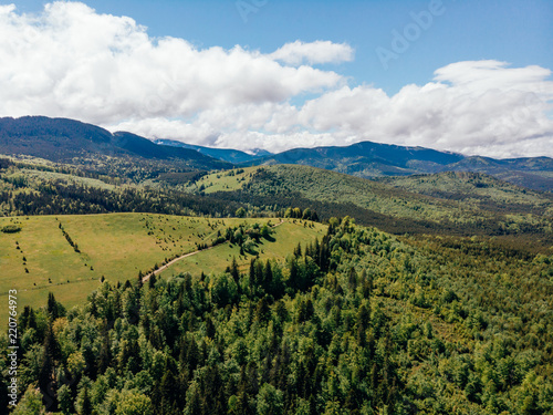 aerial view of beautiful nature in arezzo province  Italy