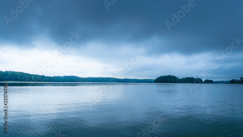 Fototapeta Naklejka Na Ścianę i Meble -  Finnish archipelago at the rainy day in September, Raasepori Finland.