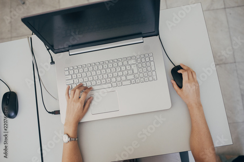 Woman Using Laptop