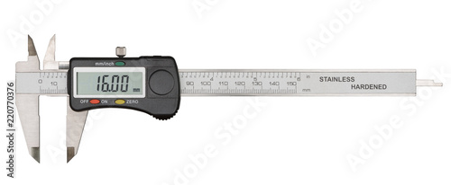 Digital caliper isolated photo