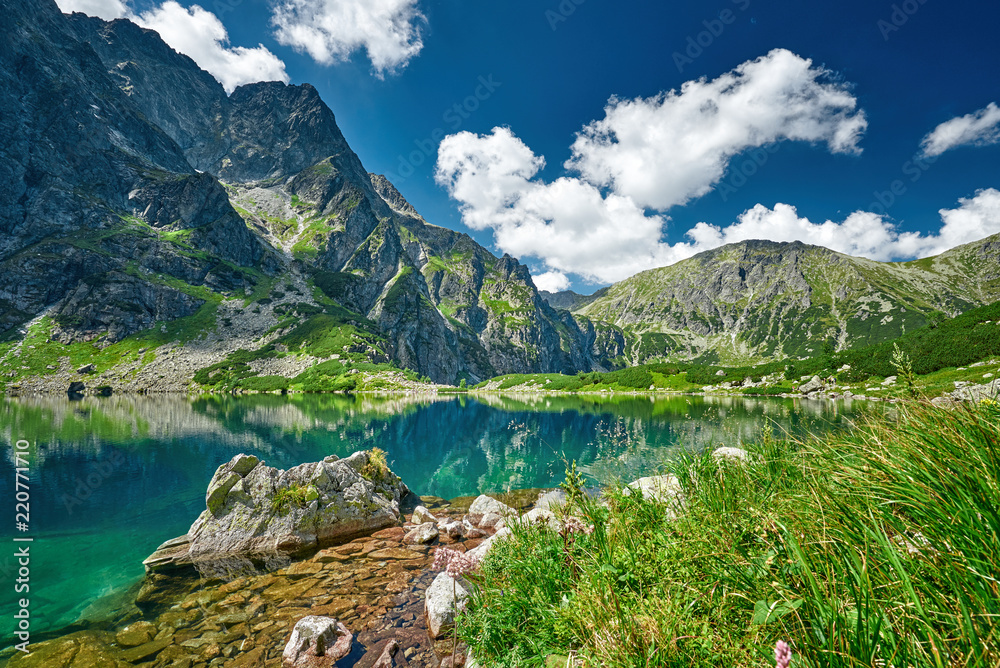 Black lake under Rysy peak, Tatra Mountains, Poland