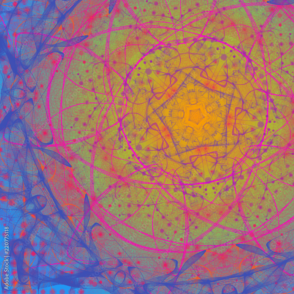 Fototapeta premium Geometric mandale painting